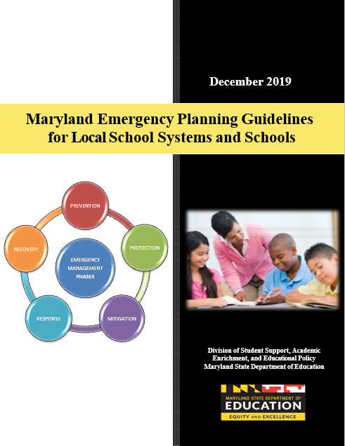 Maryland Emergency Planning Guidelines for Local School Systems and Schools - December 2019 Edition Cover Page