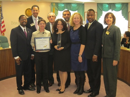 2011 Milken National Educator Madeline Hanington is honored by the State Board on April 24, 2012