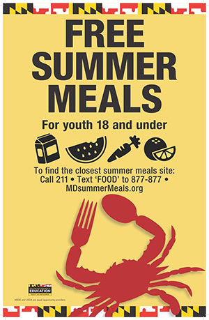 Free Summer Meals Program poster