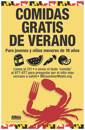 Free Summer Meals Program poster Spanish